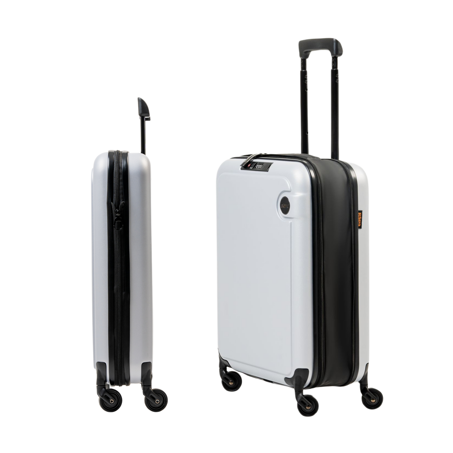 BÄRA Hardside Collapsible 20 Inch Carry On Luggage, Silver